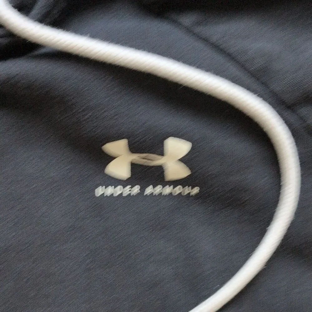 Under Armour men LG Colorblock Pullover Hoodie Long Sleeve Black Gray White